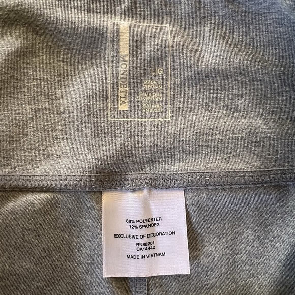 4/$25 Sale! Mondetta Women's Leggings Gray White Size Large 27" Inseam - Picture 5 of 9